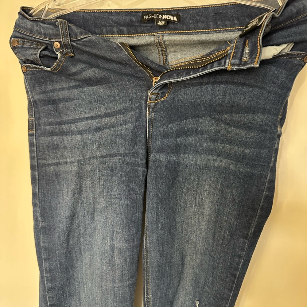 Fashion Nova Dark Blue Skinny Jeans